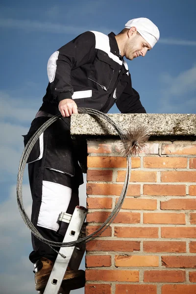 Professional chimney cleaning team